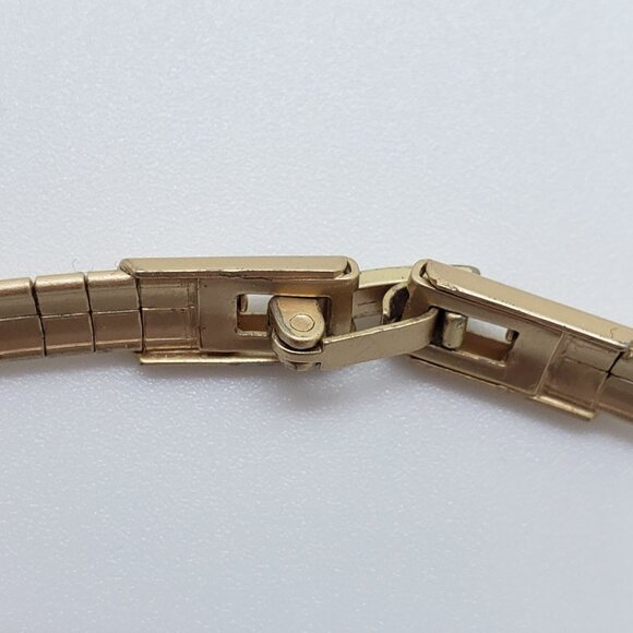 Gold Tone Necklace & Earrings Set with Cubic Zirconia & Clear Faceted Teardrop - Picture 7 of 11